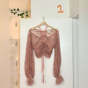 Alice McCall Lace Blouse - Dusty Pink